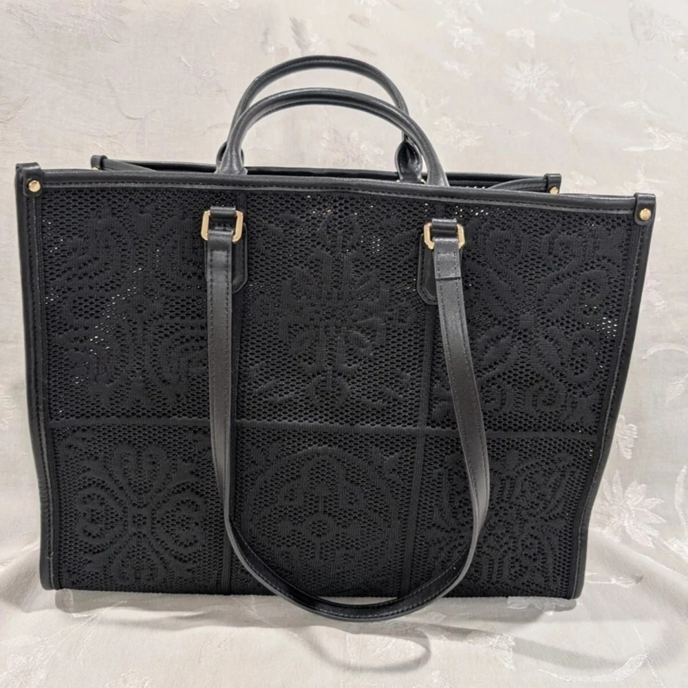 Viola Castellani Black Lace Tote Bag - Picture 3 of 11